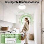 zemty 22cm LED-Deckenlampe mit PIR-Bewegungsmelder – 1800lm, 3 Modi, Wasserdicht – Bild 3