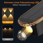 ELLASAY Solar Wandleuchte 6er Set – IP65 Wasserdicht, Up & Down Licht für Garten & Terrasse – Bild 4