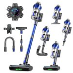 Hearten Akku Staubsauger 70000 Pa mit 600W Motor – 65 Min Laufzeit für Tierhaare & Hartböden