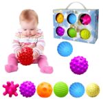 ROHSCE 6er Set Babys Sensorbälle mit Strukturen – Motorische Entwicklung & Taktile Stimulation