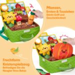 hahaland Montessori Spielzeug ab 6 Monate – Bauernhof Rüben Ziehen Set für Sensorik & Motorik – Bild 4