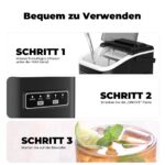 Acmeenjoy Eiswürfelmaschine 12 kg/24h – Schnelle Eisproduktion mit Selbstreinigung – Bild 7