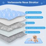 Kühlmatte für Hunde & Katzen 150x100cm – Selbstkühlend & wendbar für Haustiere – Bild 2