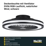 MeLiTec Deckenleuchte mit Ventilator DV06 – RGB-dimmbar, Timer & Fernbedienung – Bild 11