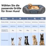 JOEJOY Hundebett XL 89x63cm – Orthopädisches Hundebett mit Rosensamt & Wildlederplüsch – Bild 6