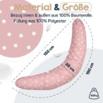Baby's Stillkissen XXL 190cm – OekoTex zertifiziertes Lagerungskissen mit Bio-Baumwolle – Bild 5