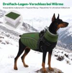 KONVINIT Hunde-Wintermantel XL mit Geschirr & Fleece – Wärmeschutz für grosse Rassen – Bild 7