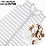 Babyschlafsack 2er-Pack 1.0 TOG aus Bio-Baumwolle – Ganzjahres Schlafsack für 0–6 Monate – Bild 3