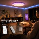 Yeelight Smart Deckenlampe 50cm – 4500 lm LED mit RGB-Backlight, Sprachsteuerung & App – Bild 4
