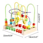 Jacootoys Motorikschleife aus Holz – Lernspielzeug mit Zahlen & Obst für Kleinkinder ab 3 Jahren – Bild 3