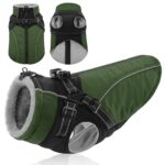 KONVINIT Hunde-Wintermantel XL mit Geschirr & Fleece – Wärmeschutz für grosse Rassen