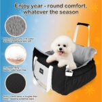 SIVEIS Hundeautositz für Hunde bis 15 kg – Sicherer Autositz mit Sicherheitsleine & waschbarem Bezug – Bild 7