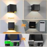 Kingwei 4er Set LED Wandleuchten Aussen 12W – IP65 Wandlampen mit verstellbarem Abstrahlwinkel – Bild 3