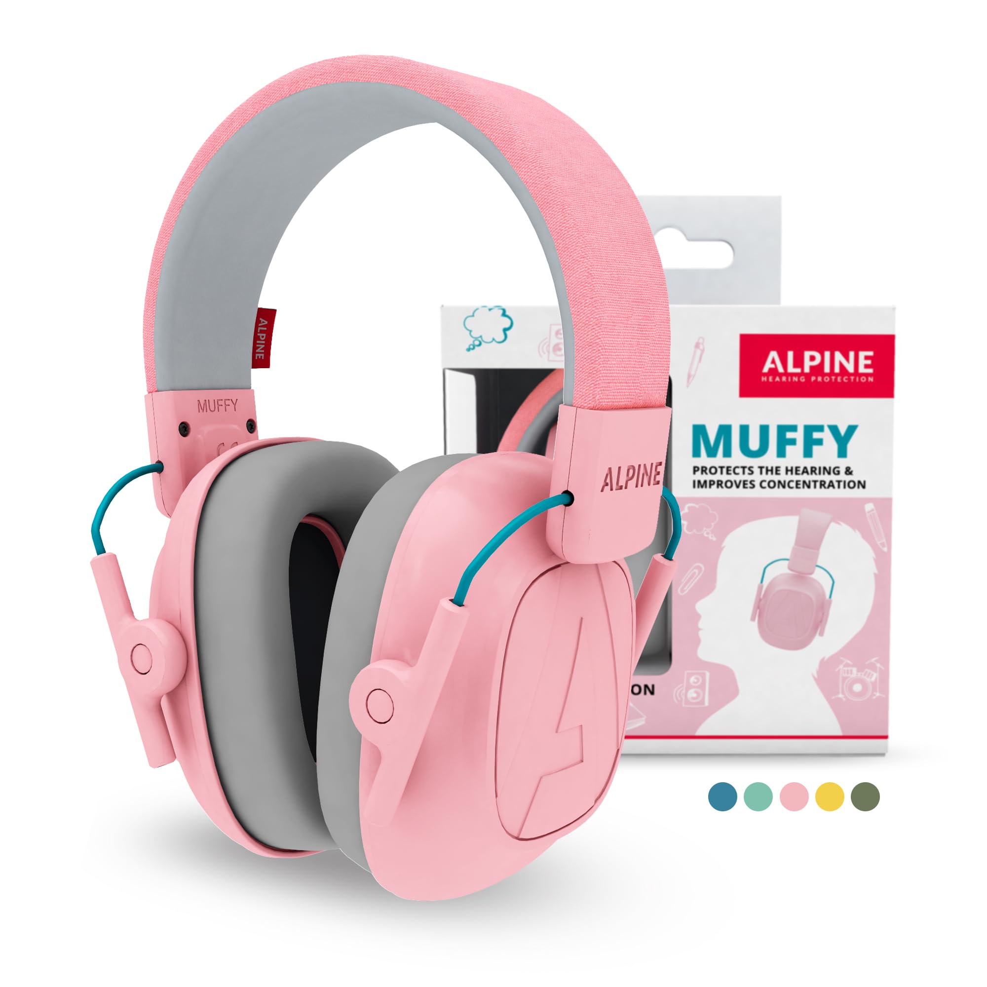 Alpine Muffy Gehörschutz für Kinder – 26 dB Lärmschutz in Rosa für bis 16 Jahre