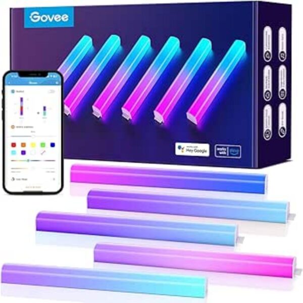 Govee LED Glide Wandleuchten RGBIC 6er-Set – Gaming & Streaming mit KI-Beleuchtung