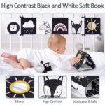 Joyreal Kontrastbuch & Kinderwagen Spielzeug Set – Sensorik Entwicklung für Neugeborene 0-12 Monate – Bild 3