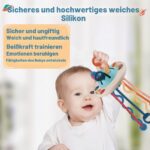 Kizmyee Montessori Motorikspielzeug ab 1 Jahr – Sensorisches Lernspielzeug mit Silikon – Bild 4