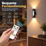 KuflooQ 2er Set LED Wandleuchte mit Bewegungsmelder & Fernbedienung – Dimmbar USB-Aufladbar – Bild 3