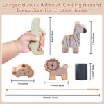 Smartwo Montessori Fädelspiel aus Holz – Motorikspielzeug für Kinder ab 3 Jahren – Bild 2
