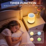 Auxmir LED Nachttischlampe Dimmbar mit Fernbedienung – 3000mAh USB-Akku, 13 Farben, 5 Modi – Bild 5