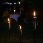 Relaxdays Gartenfackeln 3er Set – Edelstahl Ölfackeln mit variabler Höhe & Zubehör – Bild 2