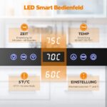 YASHE Edelstahl-Dörrautomat 9 Tabletts – Digitale Temperaturkontrolle & 48h Timer – Bild 4