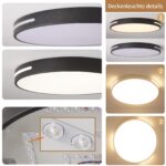 Style home 96W LED Deckenleuchte Ø50cm – Dimmbar mit Fernbedienung, 3000-6500K – Bild 4