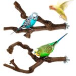 Allazone 9er Naturholz Sitzstangen Set für Vögel – Papagei Spielzeug & Käfig Zubehör – Bild 8
