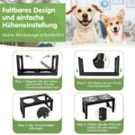 X XBEN Erhöhter Hundenapf mit 5 Höhen – Edelstahlnapf für kleine bis grosse Hunde – Bild 8