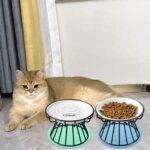 Billowvolve Katzennäpfe 2er Set mit erhöhtem Keramikständer – Ergonomischer Futternapf für Katzen & Welpen – Bild 3