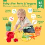 hahaland Obst & Gemüse Sortierspiel – Montessori Sensorik Spielzeug ab 6 Monate – Bild 2