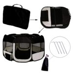 lionto Welpenauslauf Ø 110 cm mit Pop-up-System – Faltbarer Laufstall für Hunde Indoor & Outdoor – Bild 6