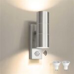 JNR Edelstahl Aussenlampe mit Bewegungsmelder – IP54 Wandleuchte 230V für Eingang & Garten