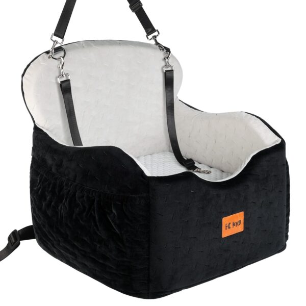 KYG Hundeautositz 43x43 cm – Sicherer Autositz für kleine bis mittlere Hunde bis 15 kg