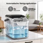 Kismile Eiswürfelmaschine – 11,8 kg/24h, 6 Min. Eiswürfel für Zuhause – Bild 8