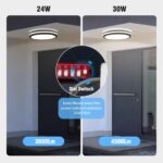 LEZOE LED Deckenleuchte Ø26cm mit Radar Bewegungsmelder IP65 – 4500lm Feuchtraumlampe – Bild 5