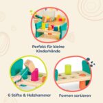 B. toys Formsortierer mit Hammerbank aus Holz – Pound & Play 8-teilig ab 2 Jahren – Bild 3