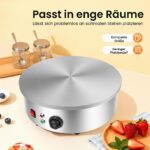 KumuJ Crêpes Maker 3000W mit 45cm Gusseisenplatte – Profi Crepesgerät 50-300°C – Bild 9