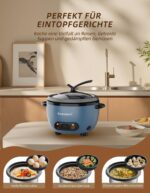 Eamoment 1L Reiskocher mit Dampfgarer & Antihaftbeschichtung – 400W für 1–5 Personen – Bild 3