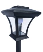 Bonetti Solar Gartenlaterne 120 cm – LED Straßenlaternen-Design mit Lichtsensor & Warmweiss – Bild 5