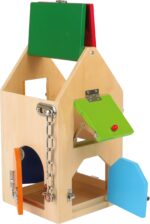 small foot Schlosshaus aus Naturholz – Motorik-Spielzeug mit 7 Schlössern für Kinder ab 3 Jahren – Bild 7