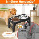 unbholkk Hundenapf Erhöht mit 5 Höhenverstellbar – Futterstation für alle Hundegrössen – Bild 3
