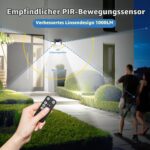 Peasur LED Solarleuchte mit Bewegungsmelder & Fernbedienung – 1000 Lumen, 270° Aussenleuchte – Bild 8