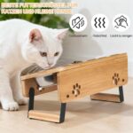 Erhöhter Katzennapf 3er Set mit Bambus-Gestell – Höhenverstellbare Futterstation für Katzen – Bild 6