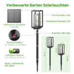 PUAIDA 4er-Set Solarleuchten für Außen – 18 Lumen, IP65 Wasserdicht, 14+ Stunden Laufzeit – Bild 4