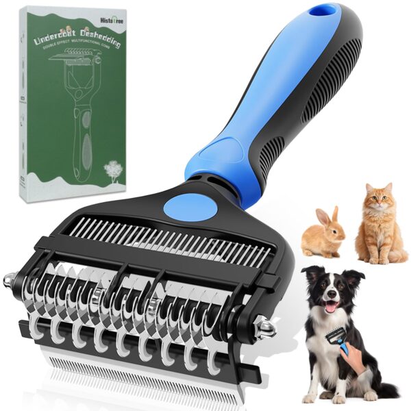 XIHUAN 3-in-1 Unterfellbürste für Hunde & Katzen – Professionelle Fellpflege für Langhaar