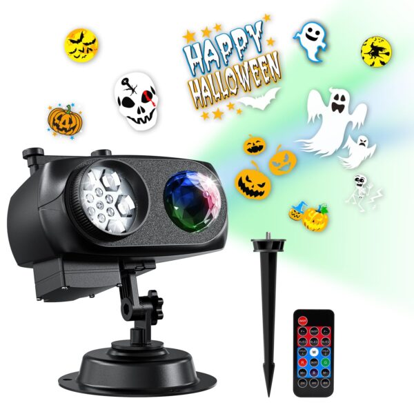 ALED LIGHT 15W Halloween & Weihnachts-Projektor IP67 wasserdicht – 96 Motive ohne Verblassen