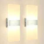 Lureshine LED Wandleuchte 29cm 12W Warmweiß – Up Down Flurbeleuchtung für Innen (2er-Set)