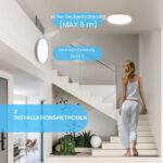 LEZOE LED Deckenleuchte 15W 2050lm mit 5.8G Radar-Bewegungsmelder – IP54 Sensorlampe für Badezimmer, Flur, Garage, Treppen Ø25cm – Bild 5