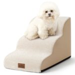 COZY KISS Hundetreppe 3-Stufen 40cm – Gelenkschonende Rampe für kleine Hunde